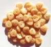 50 9mm Satin Camel Leaf Beads
